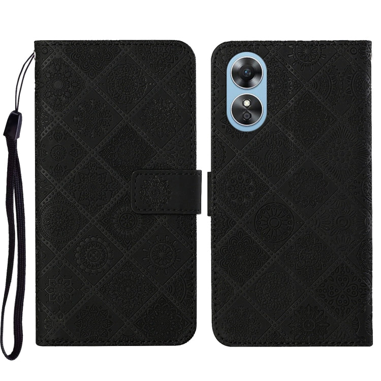 Custodia per cellulare in pelle con motivo goffrato stile etnico, For Samsung Galaxy A14 5G, For Samsung Galaxy A23e, For OPPO A17