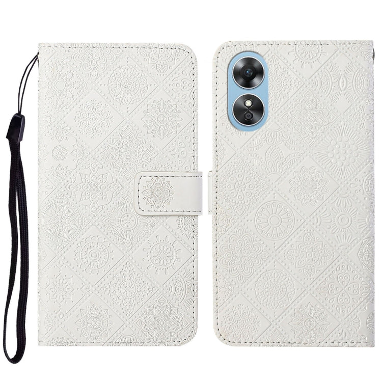 Custodia per cellulare in pelle con motivo goffrato stile etnico, For Samsung Galaxy A14 5G, For Samsung Galaxy A23e, For OPPO A17
