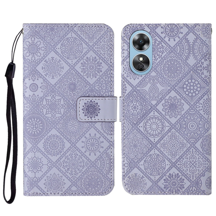Custodia per cellulare in pelle con motivo goffrato stile etnico, For Samsung Galaxy A14 5G, For Samsung Galaxy A23e, For OPPO A17