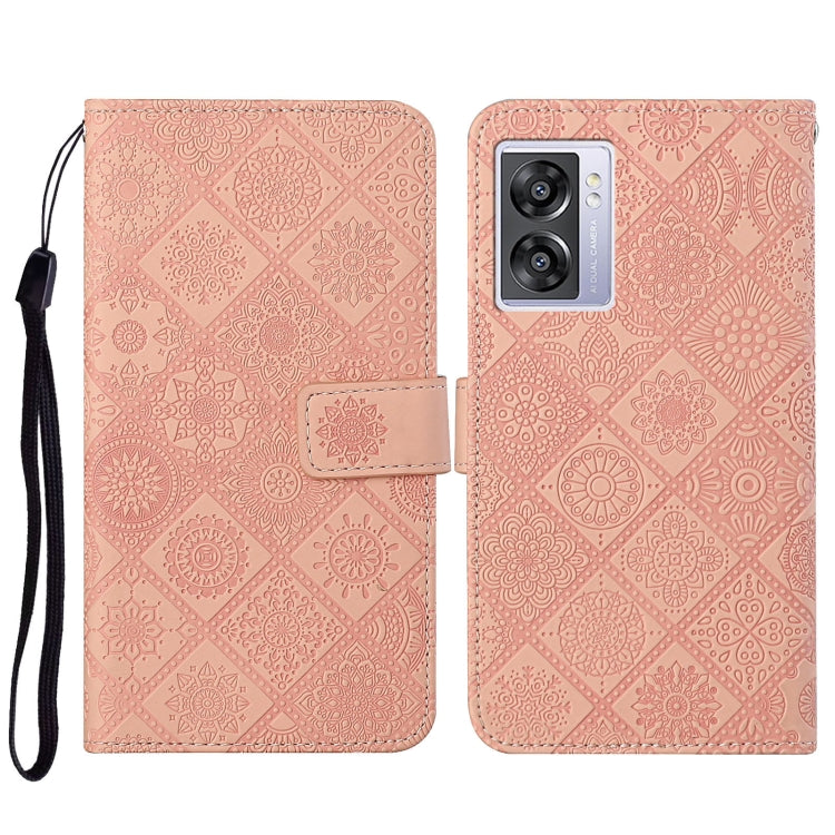 Custodia per cellulare in pelle con motivo goffrato stile etnico, For OPPO A57 2022, For OPPO Reno8, For OPPO Reno8 Pro