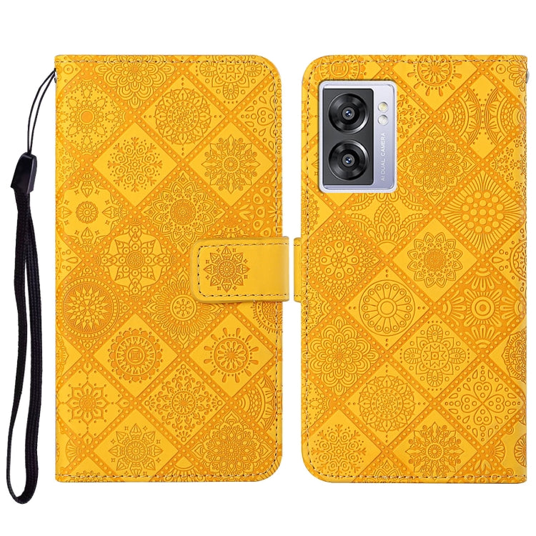 Custodia per cellulare in pelle con motivo goffrato stile etnico, For OPPO A57 2022, For OPPO Reno8, For OPPO Reno8 Pro