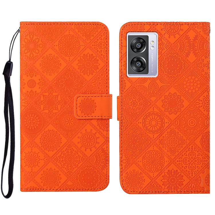 Custodia per cellulare in pelle con motivo goffrato stile etnico, For OPPO A57 2022, For OPPO Reno8, For OPPO Reno8 Pro