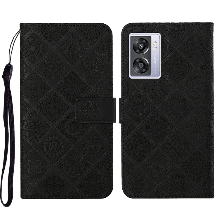 Custodia per cellulare in pelle con motivo goffrato stile etnico, For OPPO A57 2022, For OPPO Reno8, For OPPO Reno8 Pro
