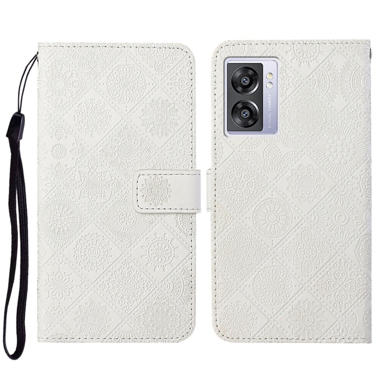 Custodia per cellulare in pelle con motivo goffrato stile etnico, For OPPO A57 2022, For OPPO Reno8, For OPPO Reno8 Pro