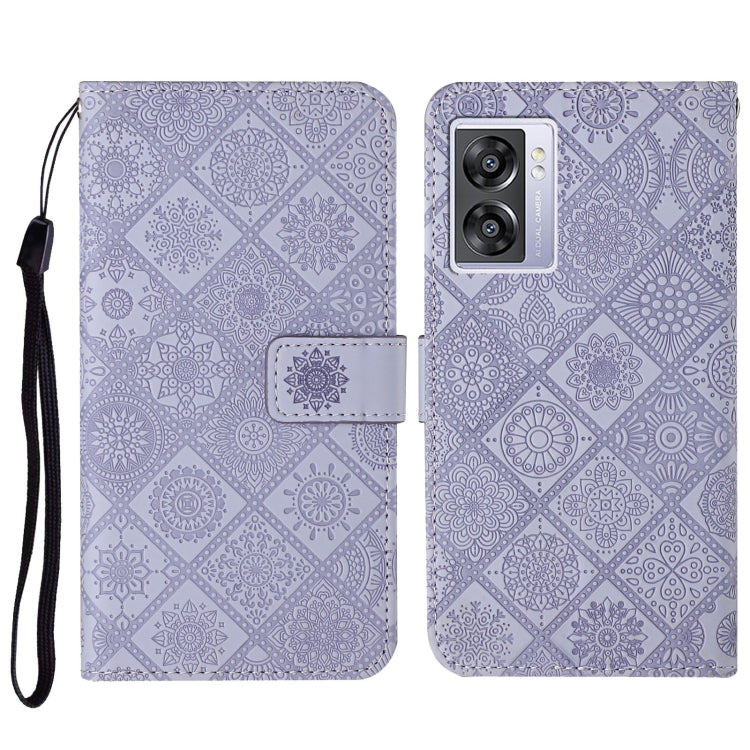Custodia per cellulare in pelle con motivo goffrato stile etnico, For OPPO A57 2022, For OPPO Reno8, For OPPO Reno8 Pro