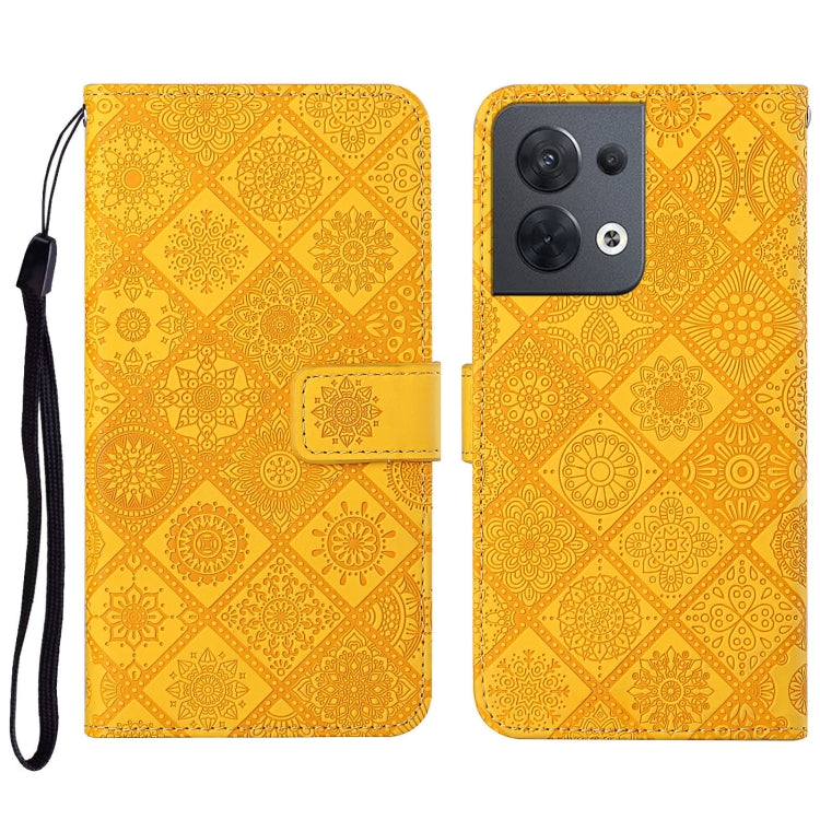 Custodia per cellulare in pelle con motivo goffrato stile etnico, For OPPO A57 2022, For OPPO Reno8, For OPPO Reno8 Pro
