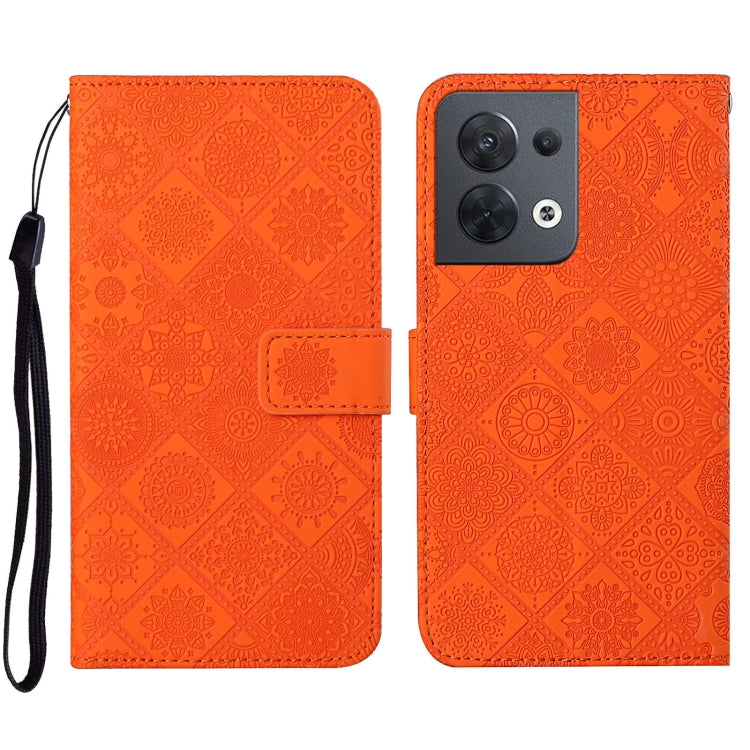 Custodia per cellulare in pelle con motivo goffrato stile etnico, For OPPO A57 2022, For OPPO Reno8, For OPPO Reno8 Pro
