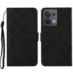 Custodia per cellulare in pelle con motivo goffrato stile etnico, For OPPO A57 2022, For OPPO Reno8, For OPPO Reno8 Pro