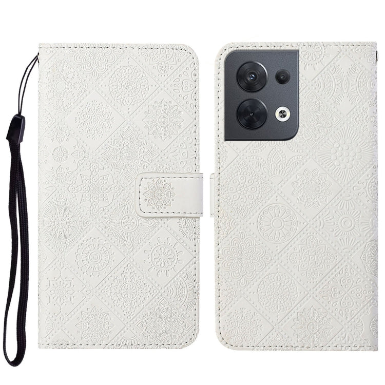 Custodia per cellulare in pelle con motivo goffrato stile etnico, For OPPO A57 2022, For OPPO Reno8, For OPPO Reno8 Pro