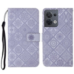 Custodia per cellulare in pelle con motivo goffrato stile etnico, For OPPO A57 2022, For OPPO Reno8, For OPPO Reno8 Pro