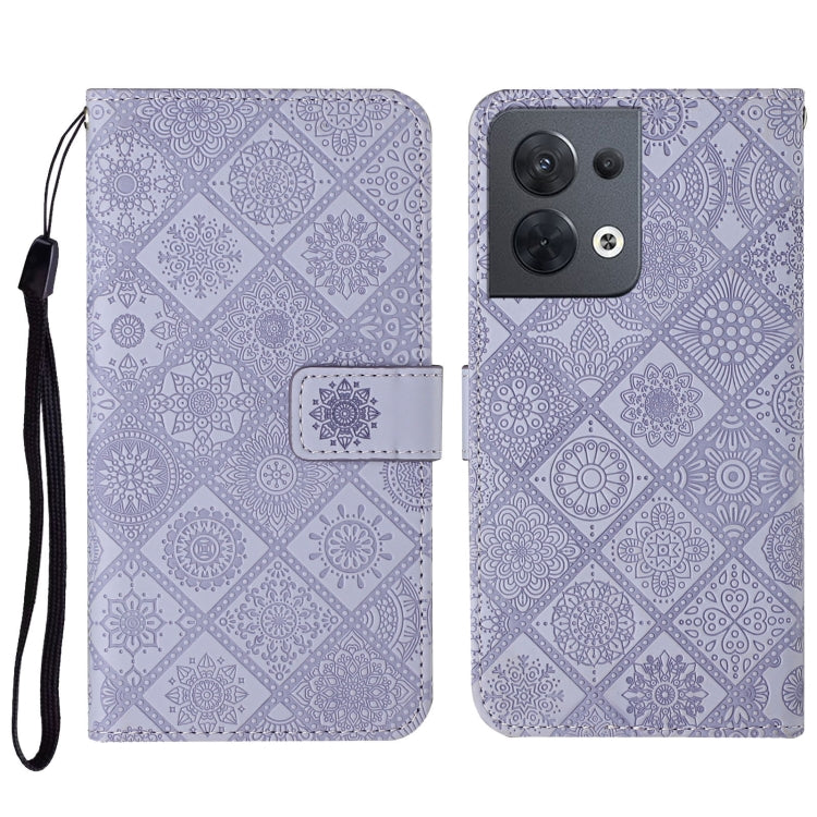 Custodia per cellulare in pelle con motivo goffrato stile etnico, For OPPO A57 2022, For OPPO Reno8, For OPPO Reno8 Pro