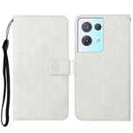 Custodia per cellulare in pelle con motivo goffrato stile etnico, For OPPO A57 2022, For OPPO Reno8, For OPPO Reno8 Pro