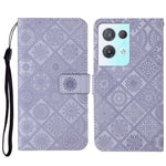 Custodia per cellulare in pelle con motivo goffrato stile etnico, For OPPO A57 2022, For OPPO Reno8, For OPPO Reno8 Pro