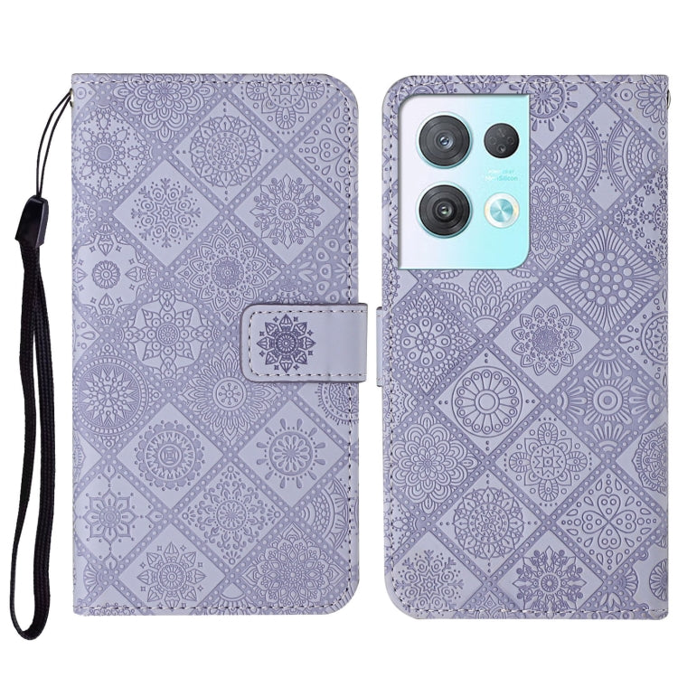 Custodia per cellulare in pelle con motivo goffrato stile etnico, For OPPO A57 2022, For OPPO Reno8, For OPPO Reno8 Pro