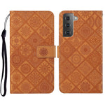 Custodia per cellulare in pelle con motivo goffrato stile etnico, For Samsung Galaxy S23 5G, For Samsung Galaxy S23+ 5G, For Samsung Galaxy S23 Ultra 5G