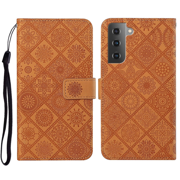 Custodia per cellulare in pelle con motivo goffrato stile etnico, For Samsung Galaxy S23 5G, For Samsung Galaxy S23+ 5G, For Samsung Galaxy S23 Ultra 5G