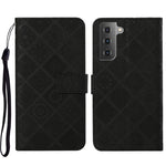 Custodia per cellulare in pelle con motivo goffrato stile etnico, For Samsung Galaxy S23 5G, For Samsung Galaxy S23+ 5G, For Samsung Galaxy S23 Ultra 5G