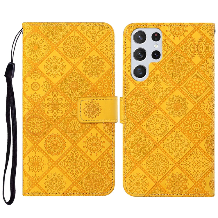 Custodia per cellulare in pelle con motivo goffrato stile etnico, For Samsung Galaxy S23 5G, For Samsung Galaxy S23+ 5G, For Samsung Galaxy S23 Ultra 5G