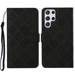 Custodia per cellulare in pelle con motivo goffrato stile etnico, For Samsung Galaxy S23 5G, For Samsung Galaxy S23+ 5G, For Samsung Galaxy S23 Ultra 5G