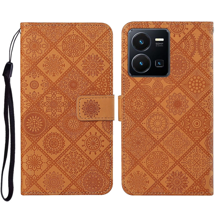 Custodia per cellulare in pelle con motivo goffrato stile etnico, For vivo Y16, For vivo Y22s, For Xiaomi Redmi A1