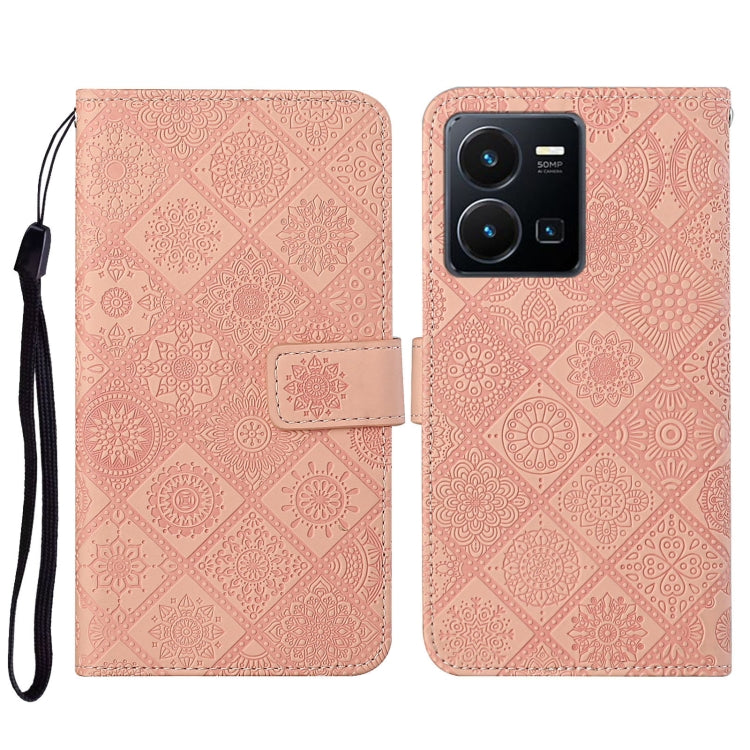 Custodia per cellulare in pelle con motivo goffrato stile etnico, For vivo Y16, For vivo Y22s, For Xiaomi Redmi A1