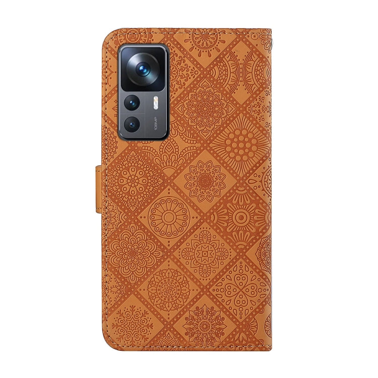 Custodia per cellulare in pelle con motivo goffrato stile etnico, For Xiaomi 12T / 12T Pro / Redmi K50 Ultra