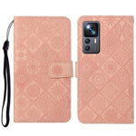Custodia per cellulare in pelle con motivo goffrato stile etnico, For Xiaomi 12T / 12T Pro / Redmi K50 Ultra