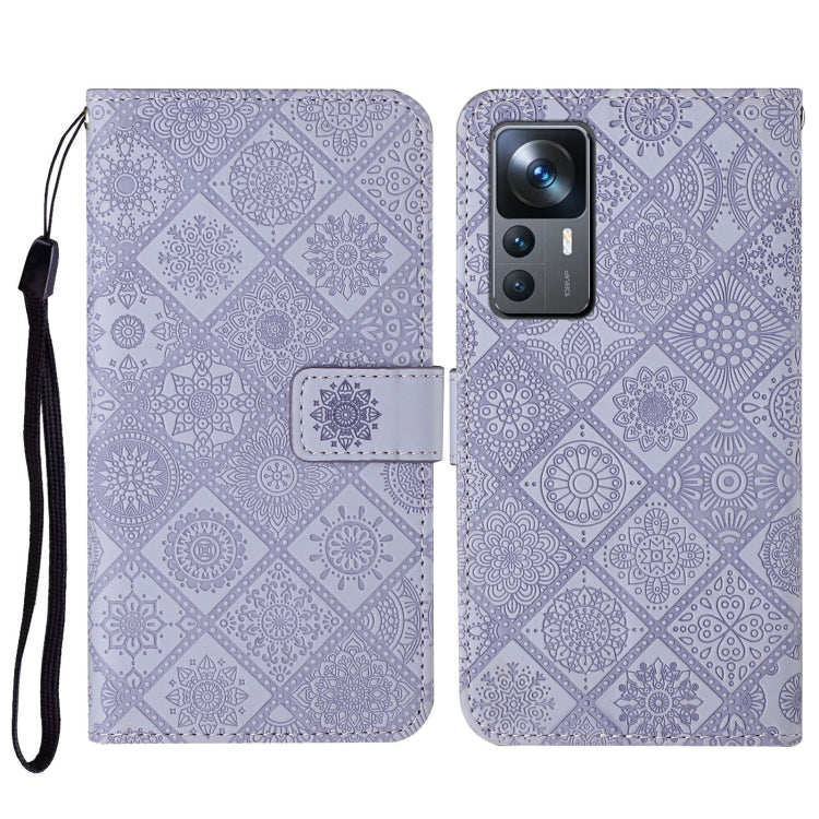 Custodia per cellulare in pelle con motivo goffrato stile etnico, For Xiaomi 12T / 12T Pro / Redmi K50 Ultra