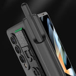 Custodia per telefono con cerniera pieghevole magnetica integrata GKK con cinturino da polso e portapenne, For Samsung Galaxy Z Fold4