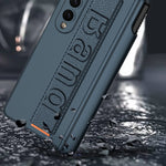 Custodia per telefono con cerniera pieghevole magnetica integrata GKK con cinturino da polso e portapenne, For Samsung Galaxy Z Fold4