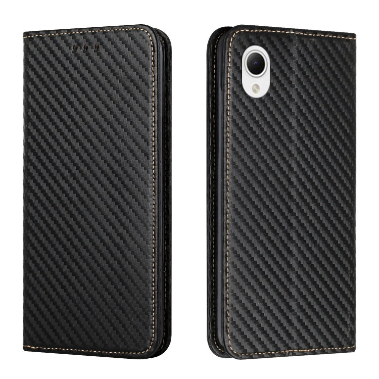 Custodia per telefono in pelle con vibrazione magnetica in fibra di carbonio, For Samsung Galaxy A14 5G, For Samsung Galaxy A23e, For OPPO A17, For OPPO A57 2022