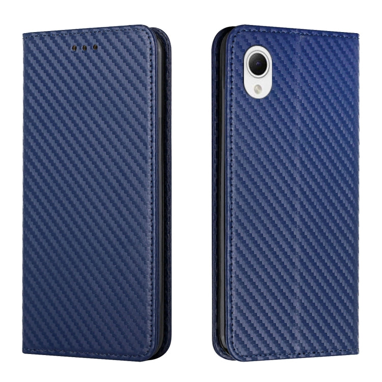 Custodia per telefono in pelle con vibrazione magnetica in fibra di carbonio, For Samsung Galaxy A14 5G, For Samsung Galaxy A23e, For OPPO A17, For OPPO A57 2022