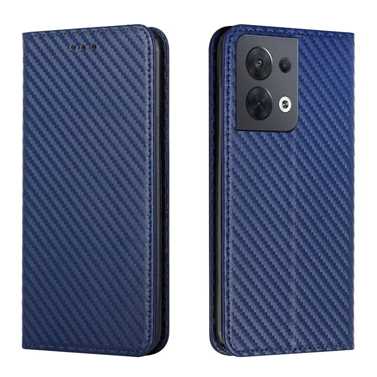 Custodia per telefono in pelle con vibrazione magnetica in fibra di carbonio, For OPPO Reno8, For OPPO Reno8 Pro, For Samsung Galaxy S23 5G, For Samsung Galaxy S23+ 5G