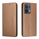 Custodia per telefono in pelle con vibrazione magnetica in fibra di carbonio, For OPPO Reno8, For OPPO Reno8 Pro, For Samsung Galaxy S23 5G, For Samsung Galaxy S23+ 5G