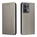 Custodia per telefono in pelle con vibrazione magnetica in fibra di carbonio, For OPPO Reno8, For OPPO Reno8 Pro, For Samsung Galaxy S23 5G, For Samsung Galaxy S23+ 5G