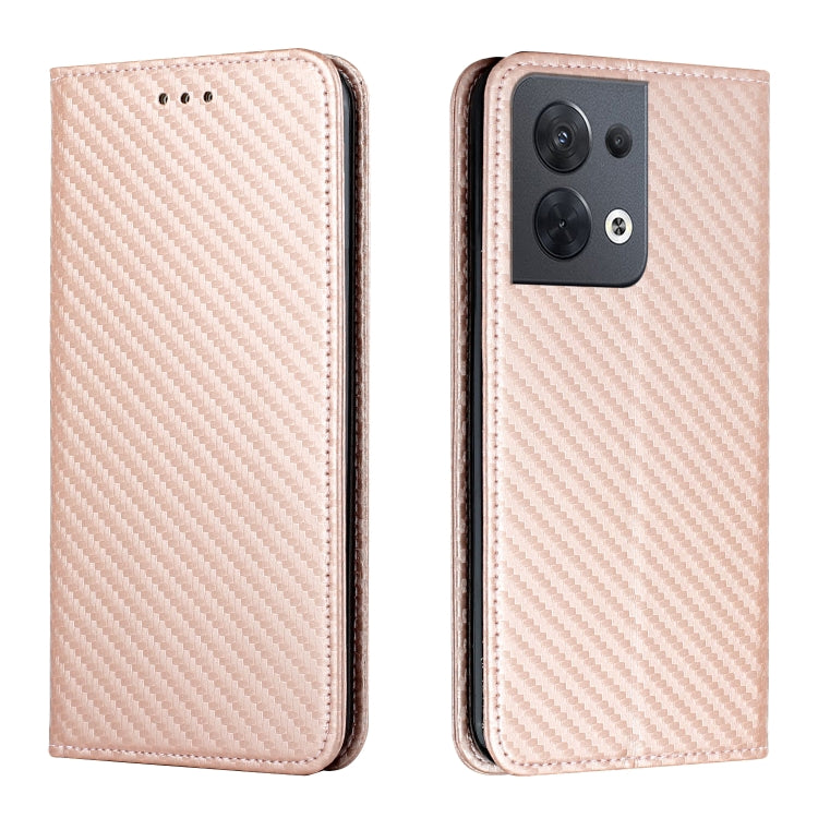 Custodia per telefono in pelle con vibrazione magnetica in fibra di carbonio, For OPPO Reno8, For OPPO Reno8 Pro, For Samsung Galaxy S23 5G, For Samsung Galaxy S23+ 5G
