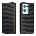 Custodia per telefono in pelle con vibrazione magnetica in fibra di carbonio, For OPPO Reno8, For OPPO Reno8 Pro, For Samsung Galaxy S23 5G, For Samsung Galaxy S23+ 5G