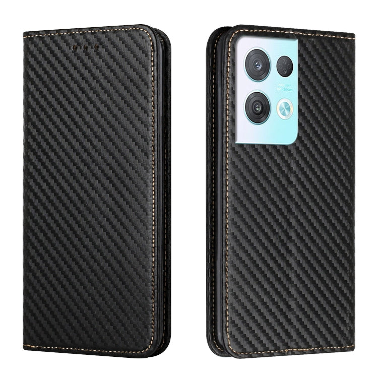 Custodia per telefono in pelle con vibrazione magnetica in fibra di carbonio, For OPPO Reno8, For OPPO Reno8 Pro, For Samsung Galaxy S23 5G, For Samsung Galaxy S23+ 5G