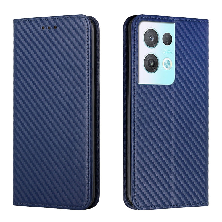 Custodia per telefono in pelle con vibrazione magnetica in fibra di carbonio, For OPPO Reno8, For OPPO Reno8 Pro, For Samsung Galaxy S23 5G, For Samsung Galaxy S23+ 5G