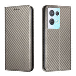 Custodia per telefono in pelle con vibrazione magnetica in fibra di carbonio, For OPPO Reno8, For OPPO Reno8 Pro, For Samsung Galaxy S23 5G, For Samsung Galaxy S23+ 5G