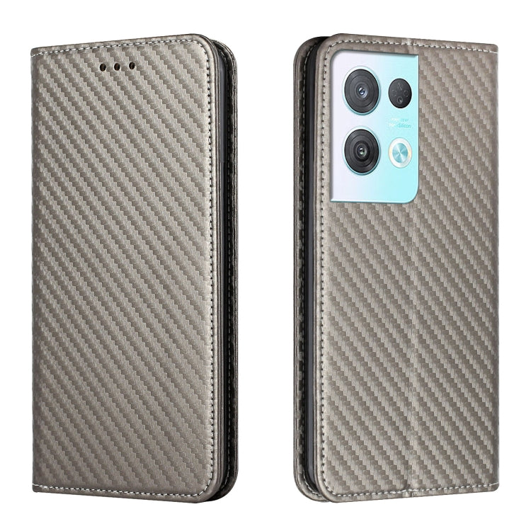 Custodia per telefono in pelle con vibrazione magnetica in fibra di carbonio, For OPPO Reno8, For OPPO Reno8 Pro, For Samsung Galaxy S23 5G, For Samsung Galaxy S23+ 5G