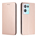 Custodia per telefono in pelle con vibrazione magnetica in fibra di carbonio, For OPPO Reno8, For OPPO Reno8 Pro, For Samsung Galaxy S23 5G, For Samsung Galaxy S23+ 5G