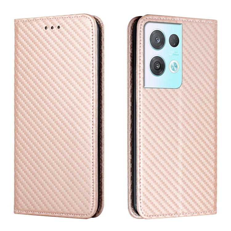 Custodia per telefono in pelle con vibrazione magnetica in fibra di carbonio, For OPPO Reno8, For OPPO Reno8 Pro, For Samsung Galaxy S23 5G, For Samsung Galaxy S23+ 5G