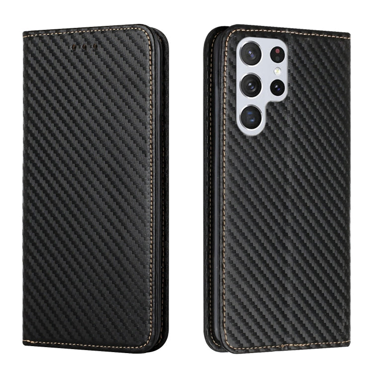 Custodia per telefono in pelle con vibrazione magnetica in fibra di carbonio, For Samsung Galaxy S23 Ultra 5G, For vivo Y16, For vivo Y22s, For Xiaomi Redmi A1