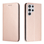 Custodia per telefono in pelle con vibrazione magnetica in fibra di carbonio, For Samsung Galaxy S23 Ultra 5G, For vivo Y16, For vivo Y22s, For Xiaomi Redmi A1
