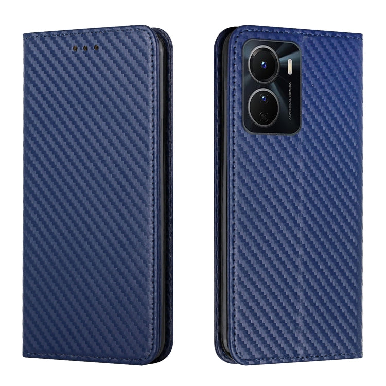 Custodia per telefono in pelle con vibrazione magnetica in fibra di carbonio, For Samsung Galaxy S23 Ultra 5G, For vivo Y16, For vivo Y22s, For Xiaomi Redmi A1