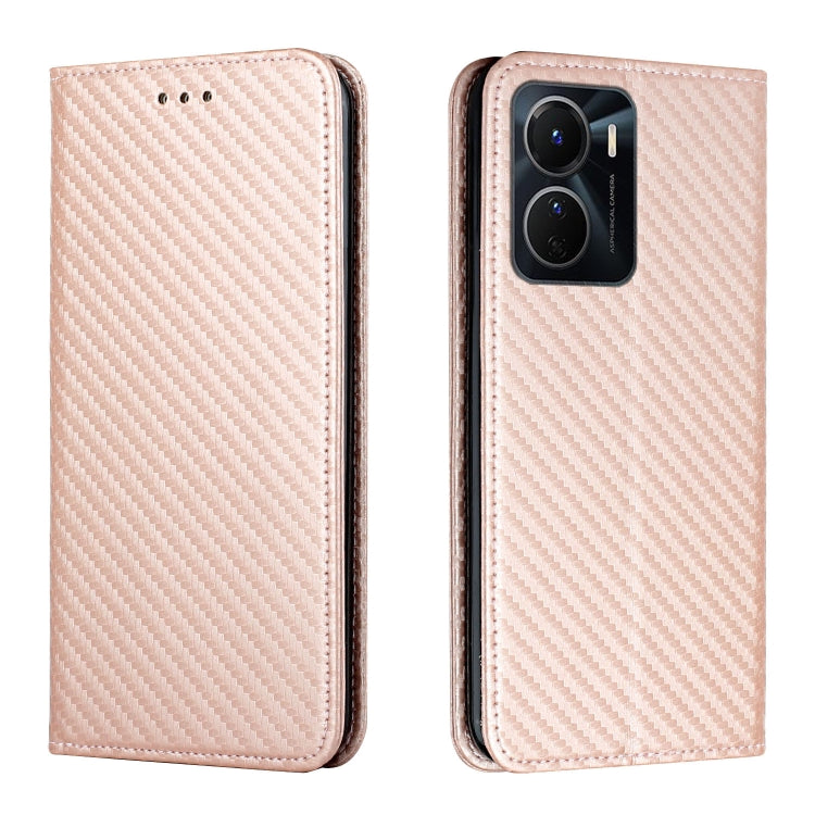 Custodia per telefono in pelle con vibrazione magnetica in fibra di carbonio, For Samsung Galaxy S23 Ultra 5G, For vivo Y16, For vivo Y22s, For Xiaomi Redmi A1