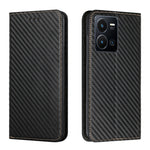 Custodia per telefono in pelle con vibrazione magnetica in fibra di carbonio, For Samsung Galaxy S23 Ultra 5G, For vivo Y16, For vivo Y22s, For Xiaomi Redmi A1
