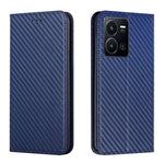 Custodia per telefono in pelle con vibrazione magnetica in fibra di carbonio, For Samsung Galaxy S23 Ultra 5G, For vivo Y16, For vivo Y22s, For Xiaomi Redmi A1