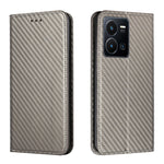 Custodia per telefono in pelle con vibrazione magnetica in fibra di carbonio, For Samsung Galaxy S23 Ultra 5G, For vivo Y16, For vivo Y22s, For Xiaomi Redmi A1